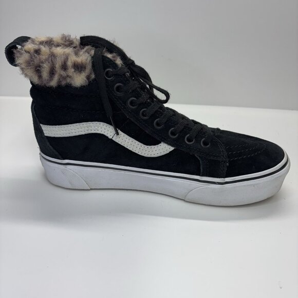 Vans Sk8-Hi MTE Fur Lined Black Suede High Top Sneakers Men’s 6.5 Women’s 8 Y2K - Picture 7 of 11